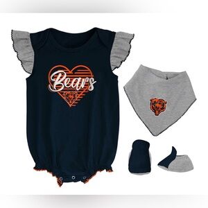 NWT NFL CHICAGO BEARS INFANT ALL THE LOVE CREEPER SET 18 M $35 MSRP